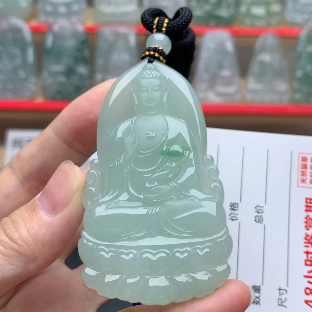 翡翠未镶嵌颈饰阿弥陀佛