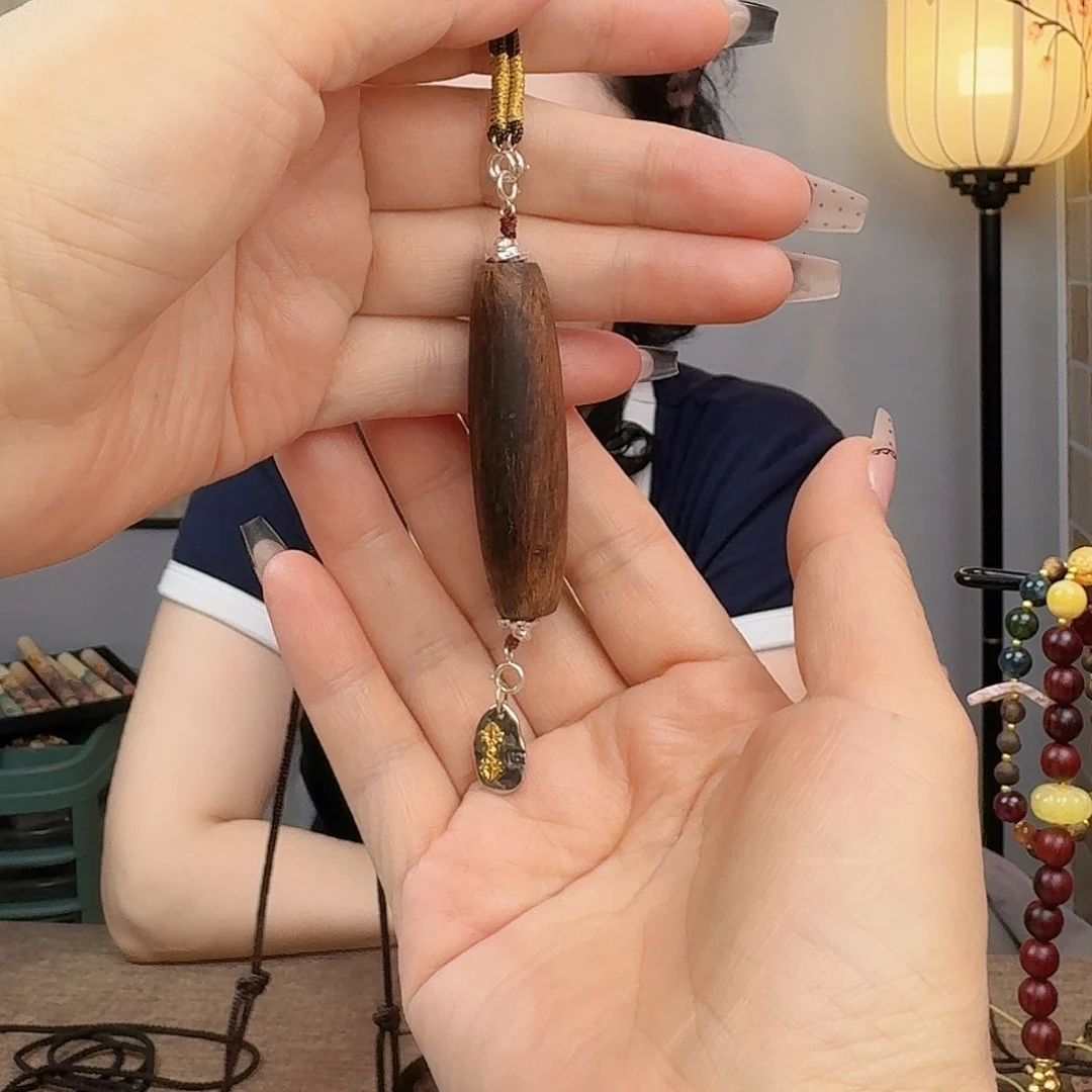 降真香吊坠绿*海南降真香天珠