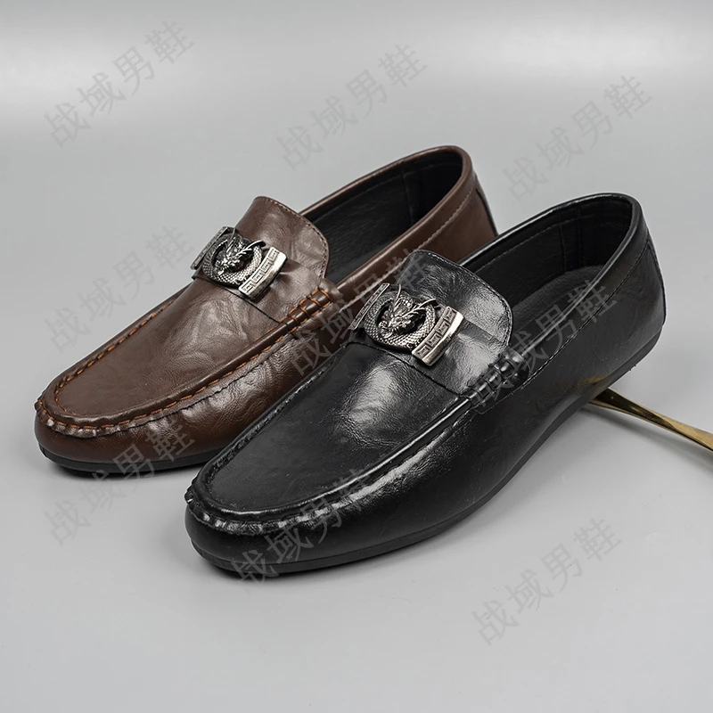 夏季新款男士休闲时尚百搭豆豆鞋软皮软底开车鞋透气商务潮流K088