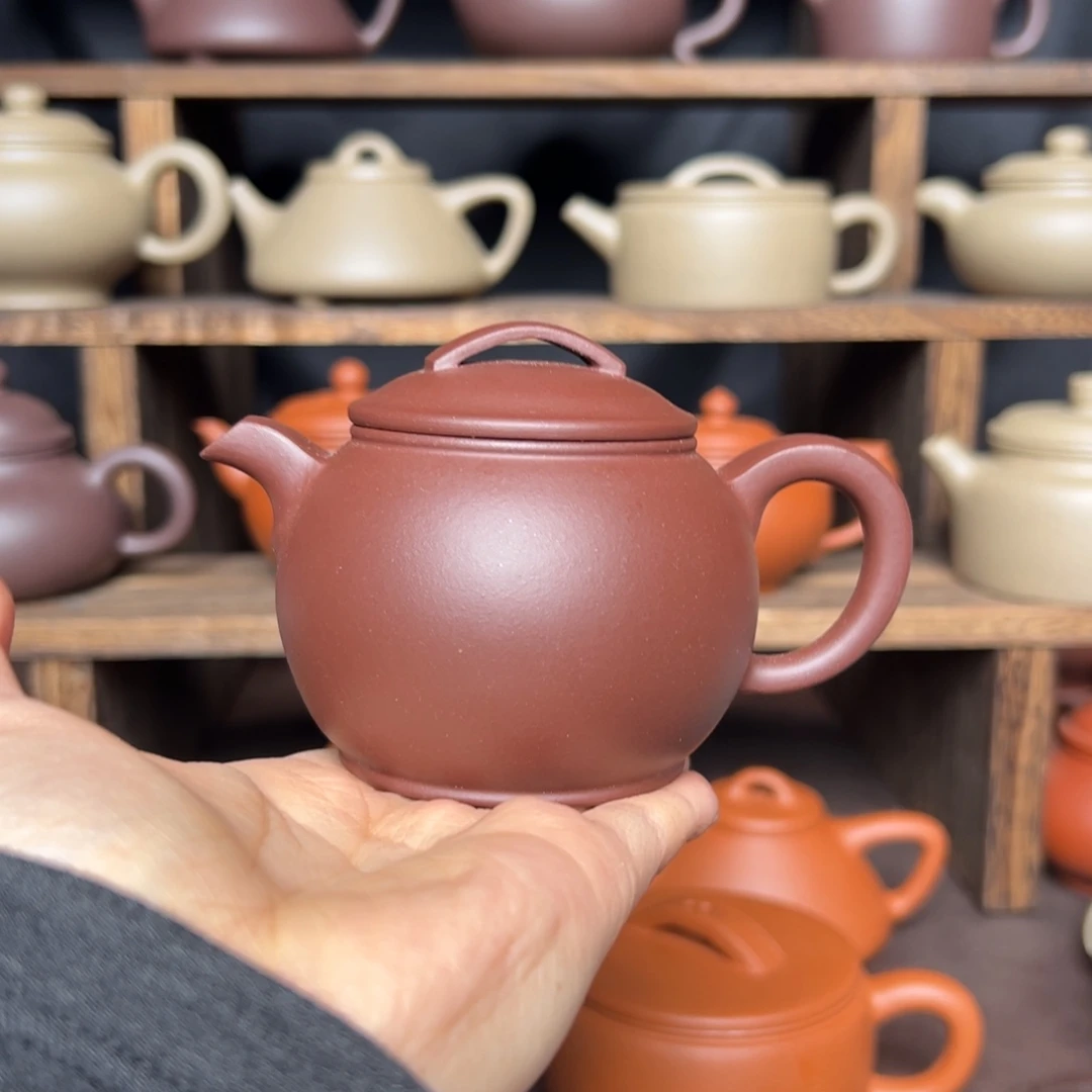 紫砂茶壶紫泥汉瓦150毫升