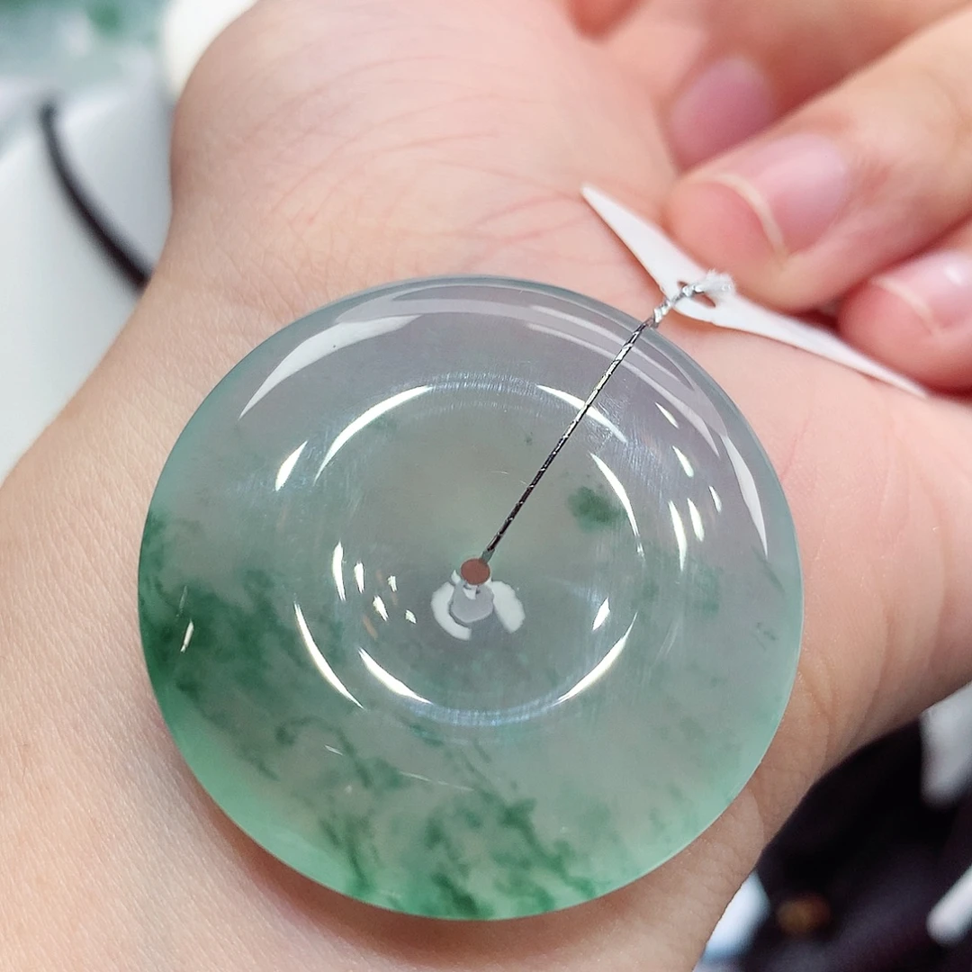 翡翠未镶嵌颈饰编号45，34.5/5.7