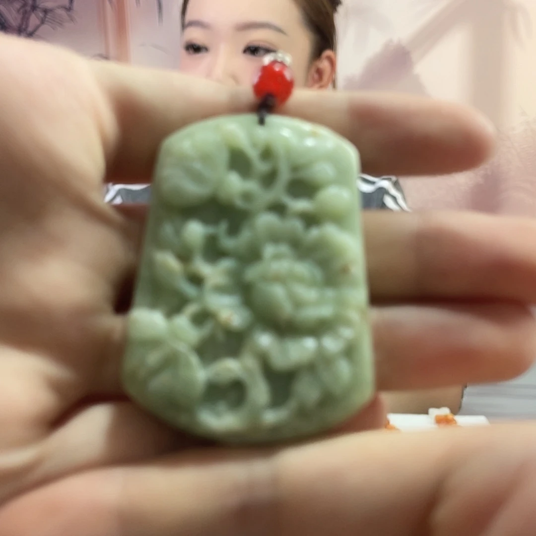 蛇纹石玉未镶嵌吊坠(赠链)