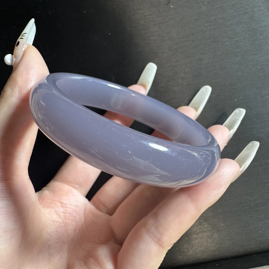 非金属珐琅手镯 冰紫色烟雨濛濛高品手镯