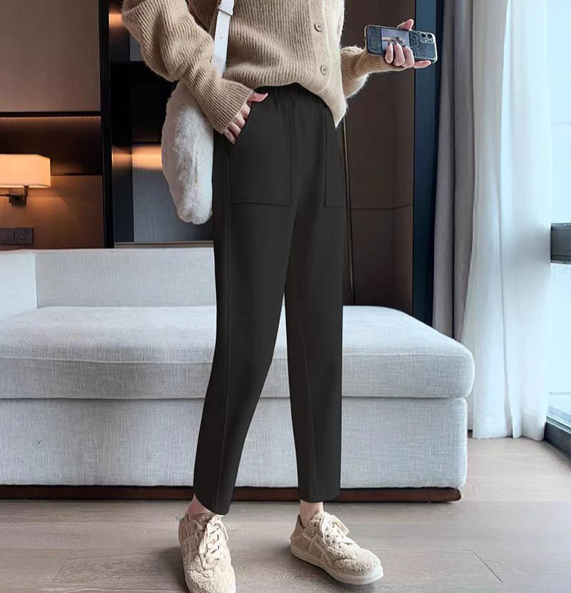 【静姐宠粉】品牌撤柜女款冬季毛呢哈伦裤九分裤510