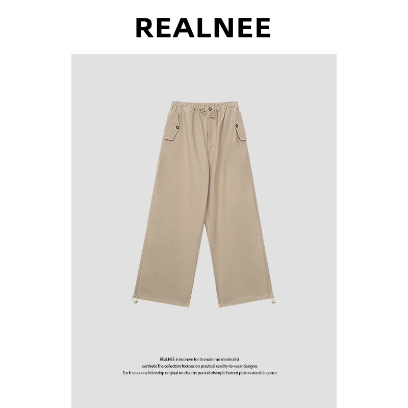 【秋风习习】“T丝工装裤””极简舒适抽绳工装伞兵裤子RLMMY4CK02299