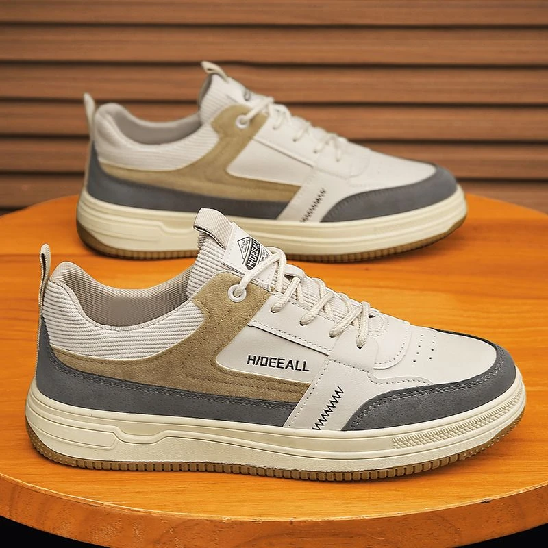 男鞋新款透气男士鞋子男款潮流耐磨百搭运动休闲板鞋潮鞋休闲鞋白