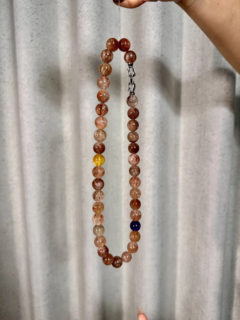 雪姐同款红超七 项链【天然水晶】