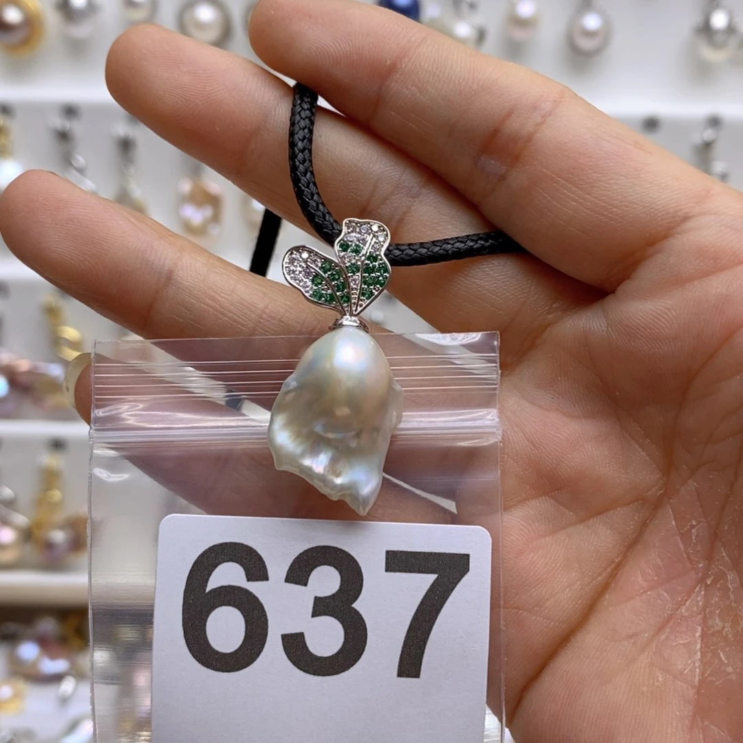 淡水珍珠颈饰银S925镶嵌?**?637