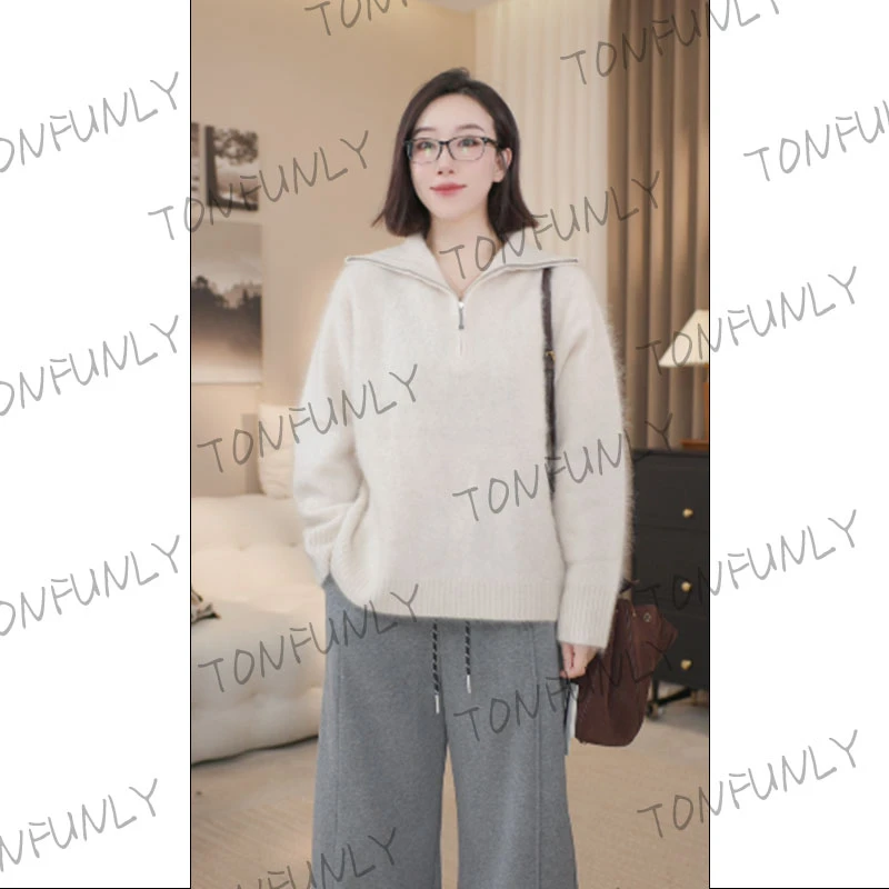 [TONFUNLY]新款毛衣复古时尚百搭内搭毛衣