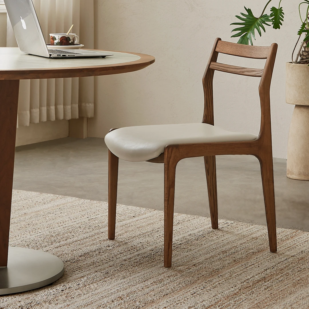 木陌家具山美椅餐桌设计师简约家用客厅中古风实木餐桌椅