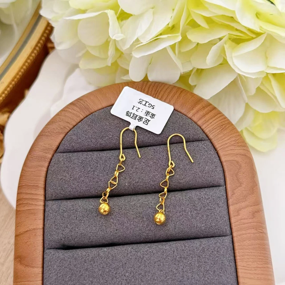 【小鹏黄金】足金999环环相扣有求必应5G工艺耳饰2.1