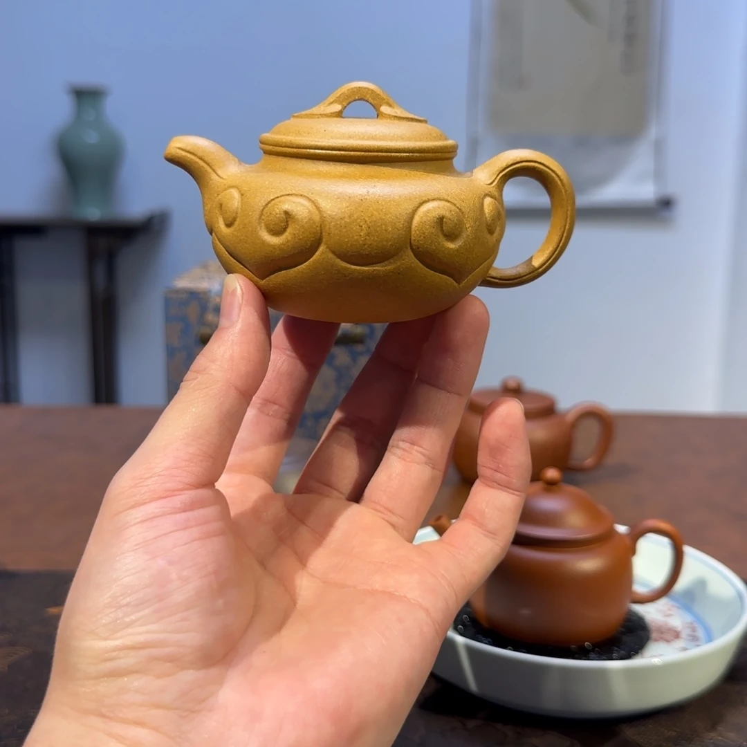 *****茶壶紫砂仿古如意 段泥180cc