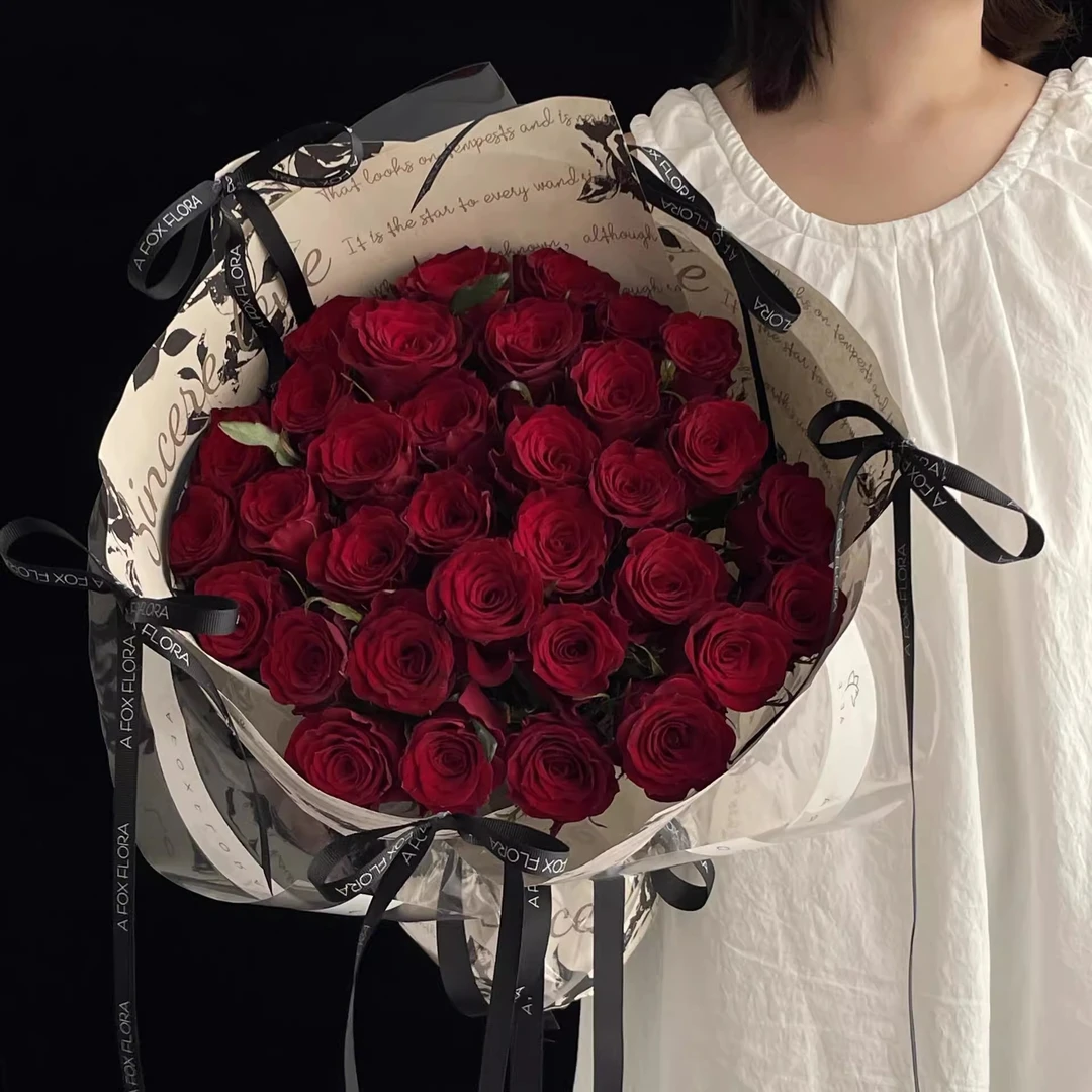 【花姿材】批发玫瑰诗集鲜花花束包装纸艺术包装材料花艺包装材料