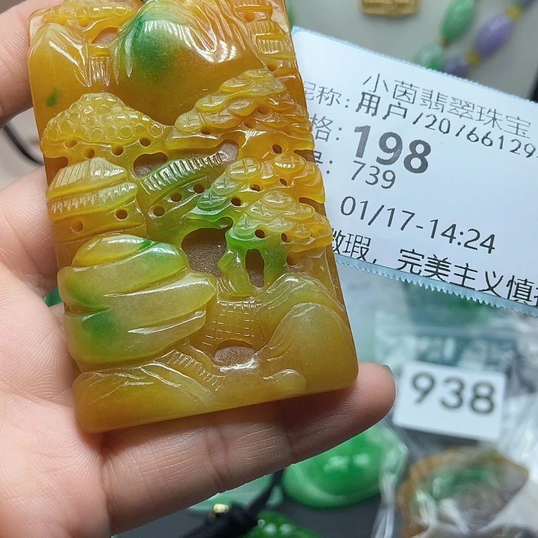 翡翠吊坠(赠链)未镶嵌用****2