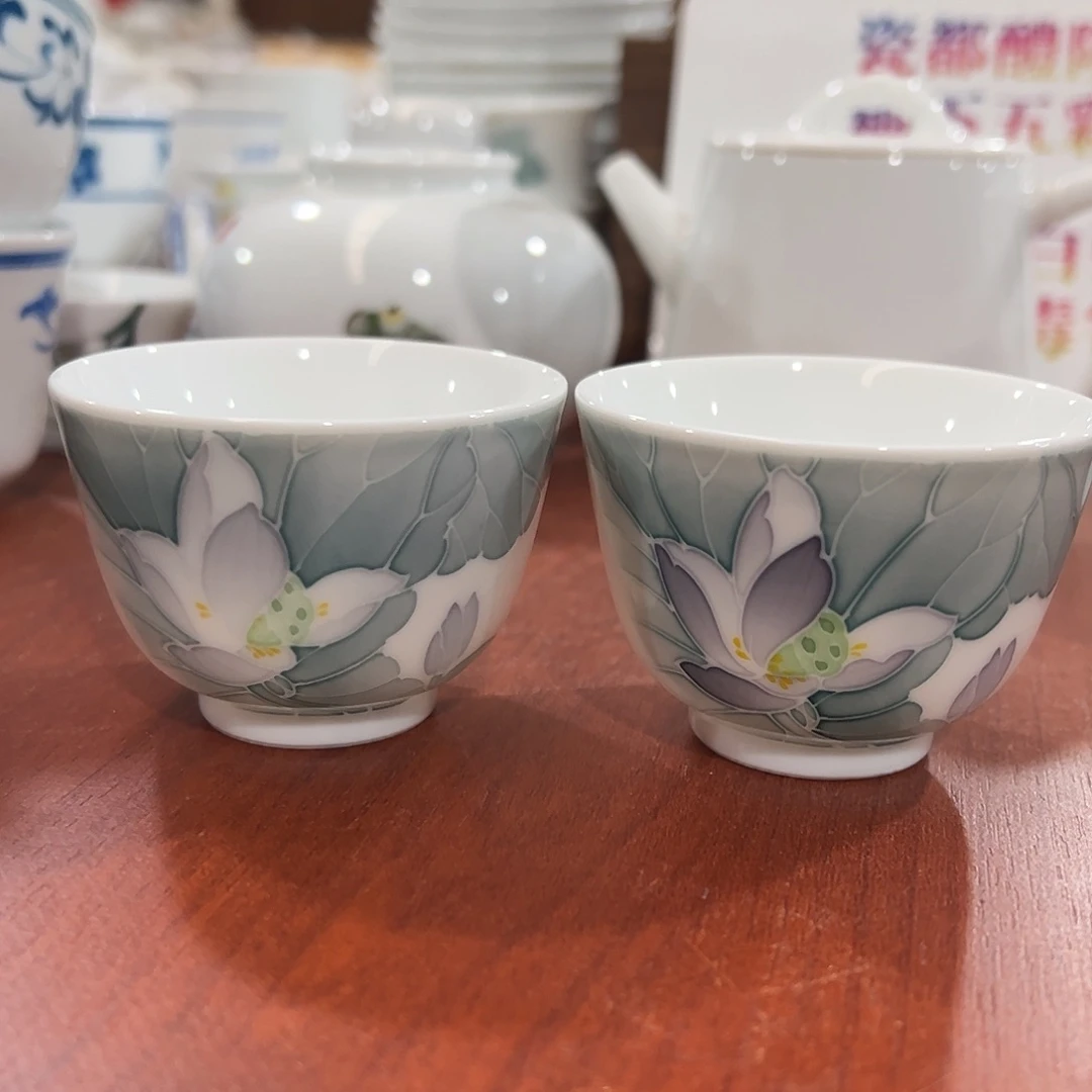 醴陵瓷直播供货基地手绘60毫升2个