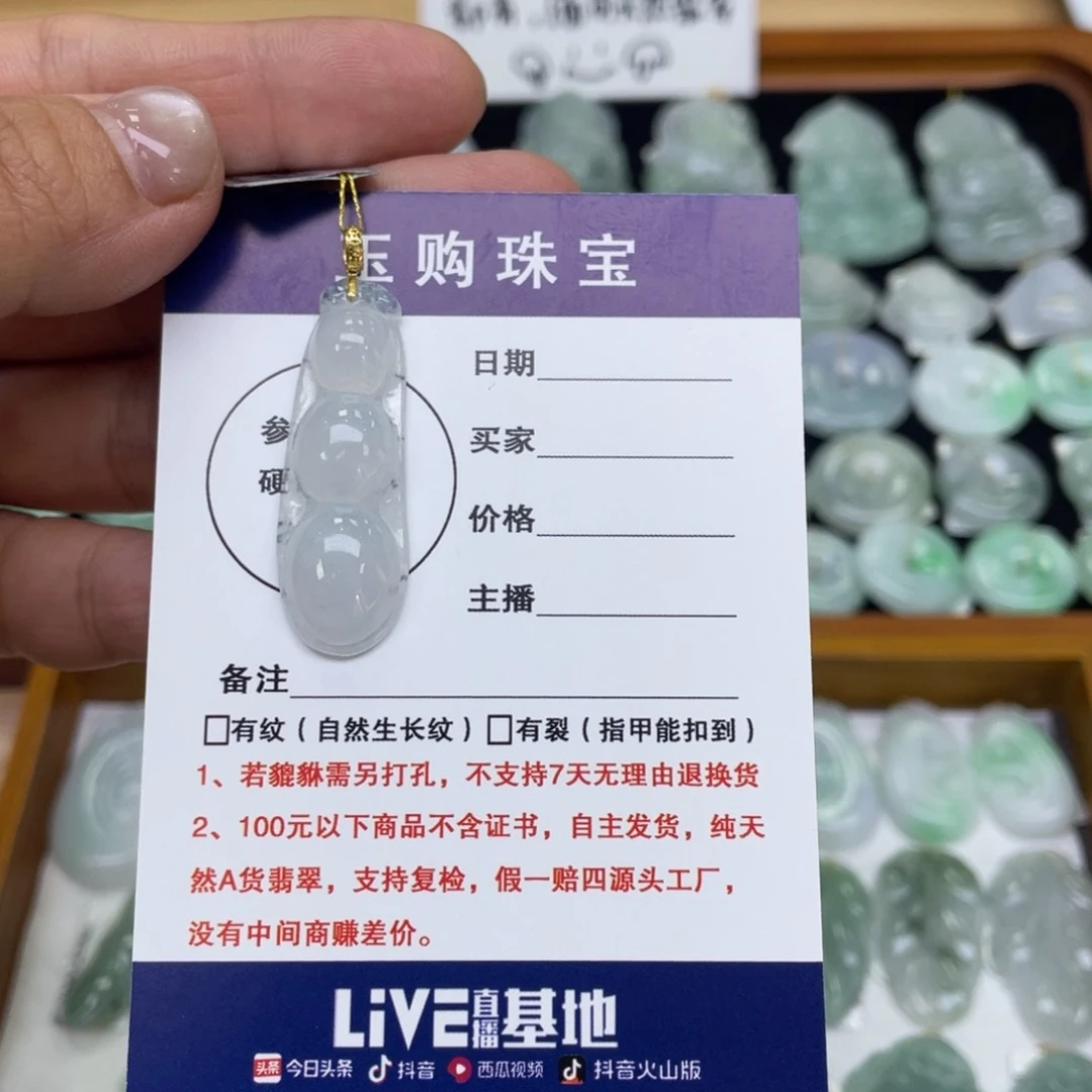 颈饰未镶嵌翡翠福豆