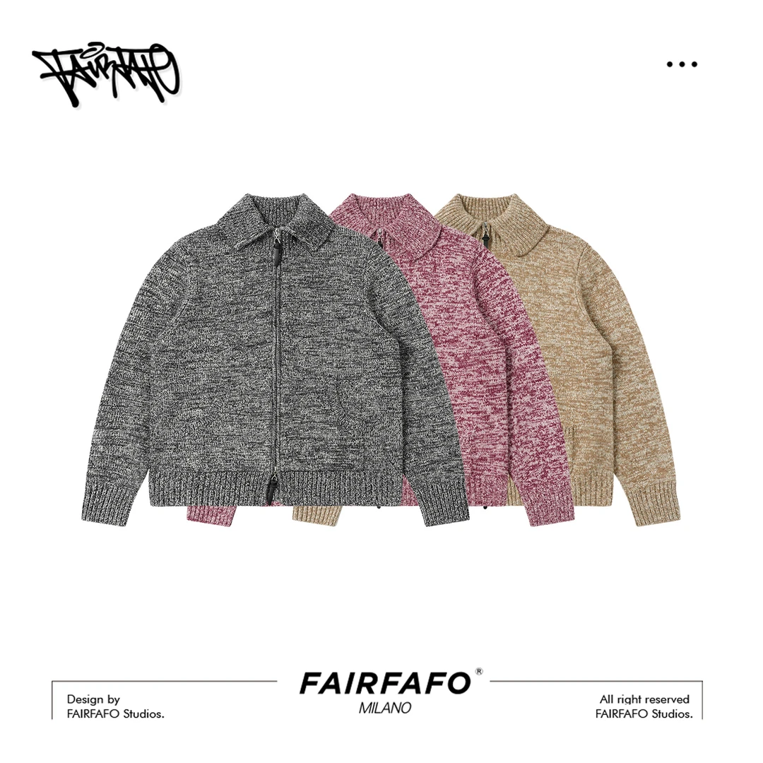 【杂色软糯毛衣外套】 KYMY57314高级老钱风秋冬新款舒适百搭毛衣