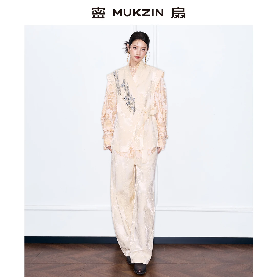 「月白风清」//密扇新中式刺绣马甲M261B10119101