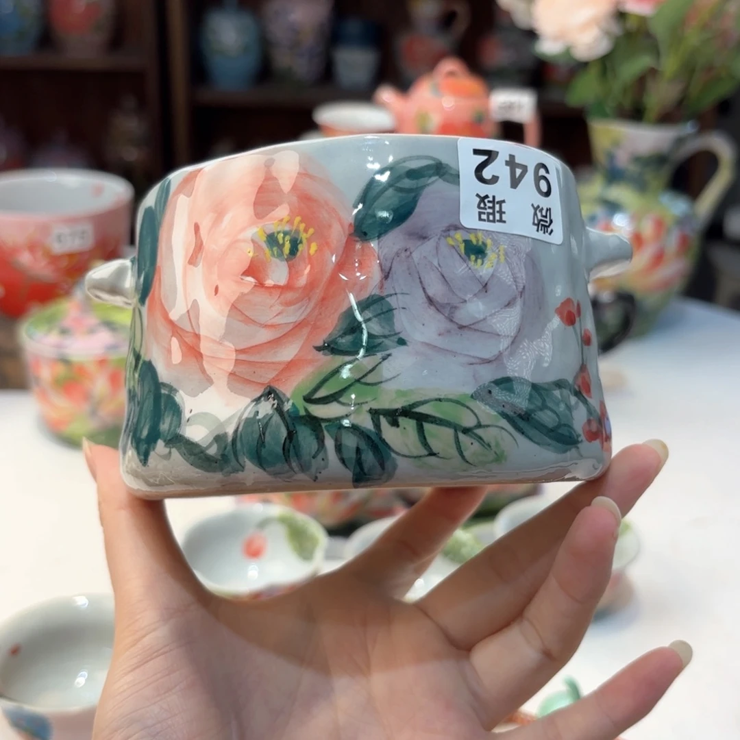 景德镇手绘高温釉下彩陶瓷茶具