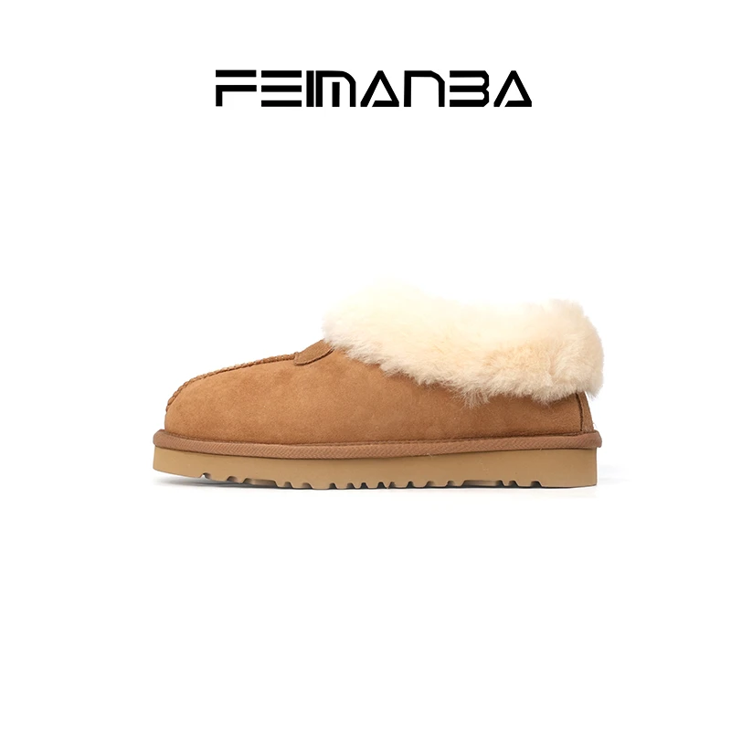 FEIMANBA秋冬新款女士羊皮毛一体时尚雪地靴毛绒加厚舒服保暖鞋