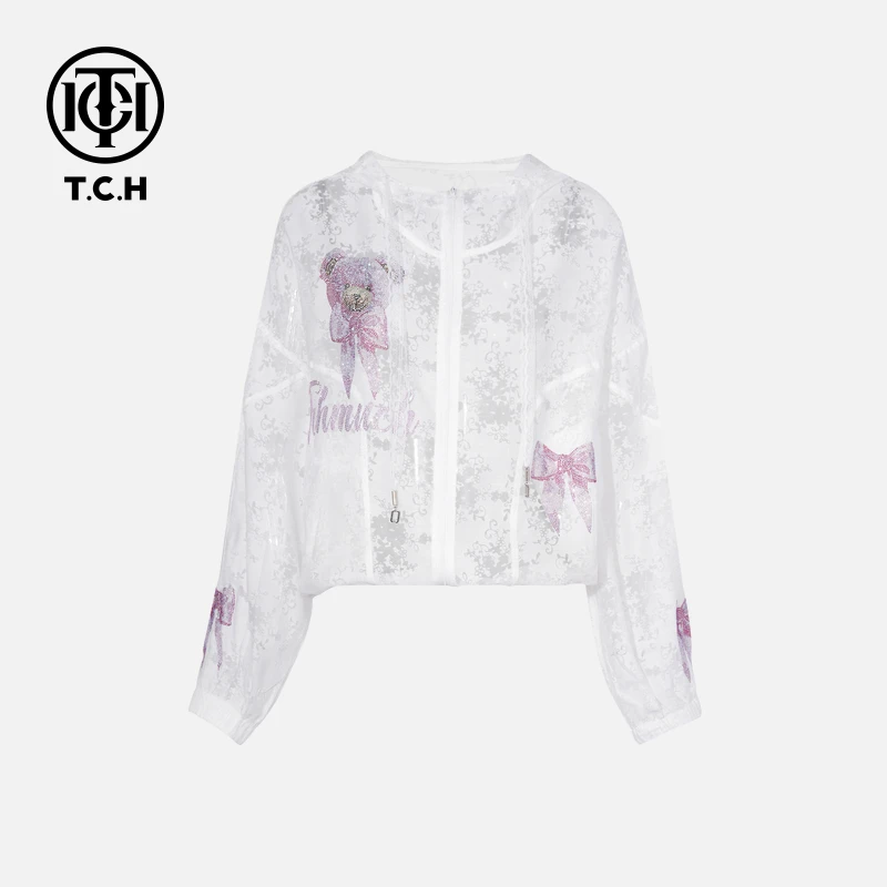 TCH私服25春季新款烫钻时尚休闲百搭拉链衫女T75A17E5021轻奢tch