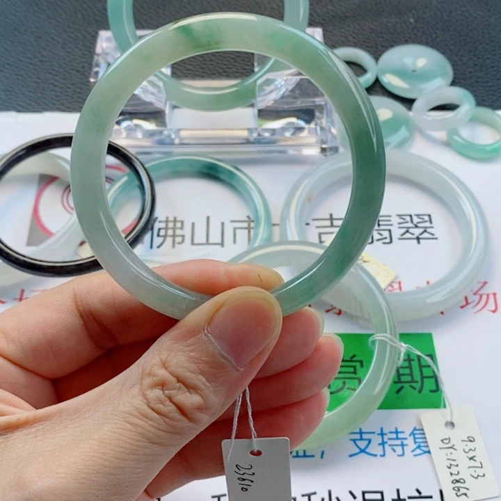翡翠未镶嵌手镯美人条手镯52-53圈口