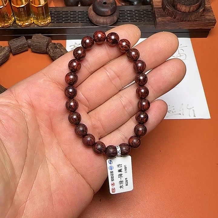 降真香其他海南红降0.8圆珠单圈手串