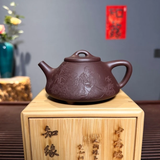 全手工子冶石瓢壶·老紫泥·不挑茶好养