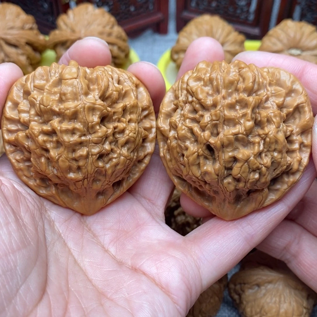 文玩核桃把件全品毕业桃心官帽50尺