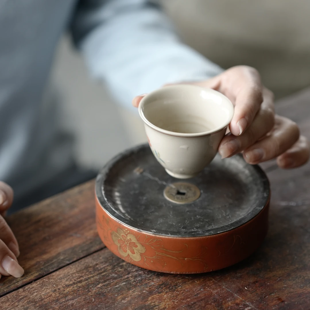 老瓷器 纯锡 手工建水壶承茶道配件
