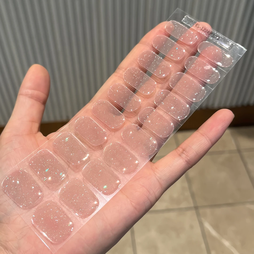 【ES1224流萤舞】20指半固化凝胶uv半烤美甲贴照灯穿戴