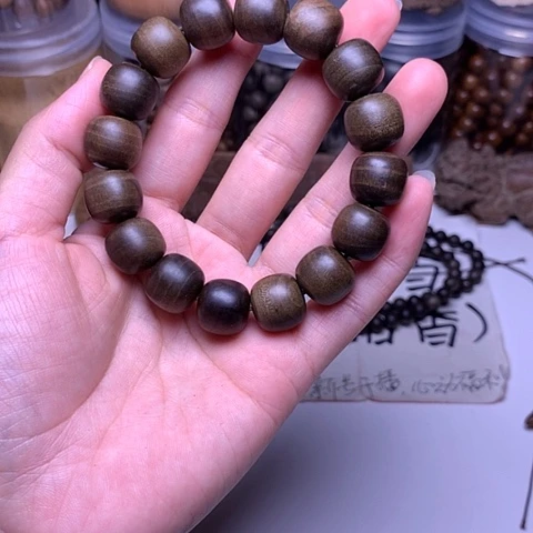 檀香木手串/手链老山檀香阴沉13/14横纹虎皮