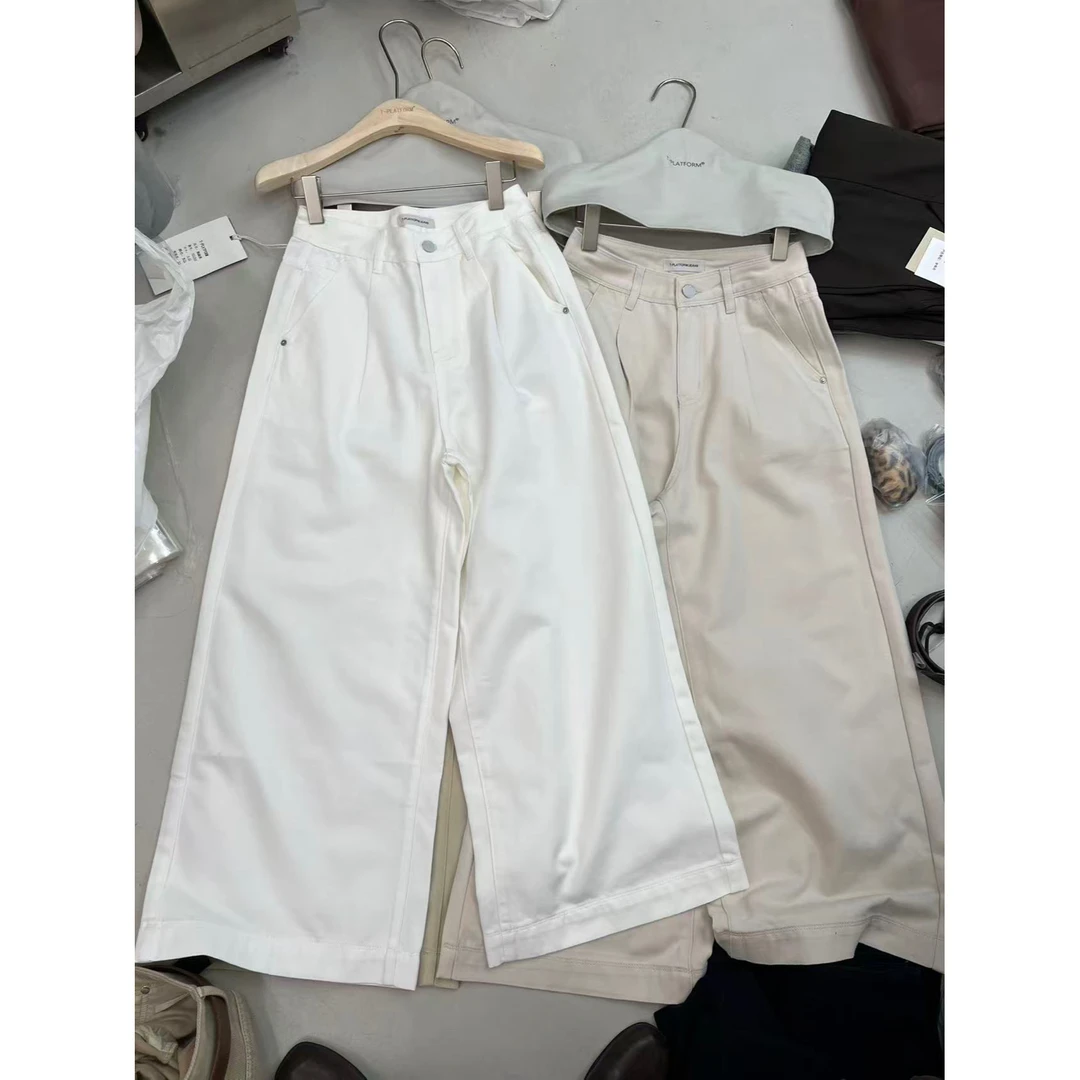 TT福（1tt1096#）软薄牛仔- 高腰阔腿牛仔裤12-20