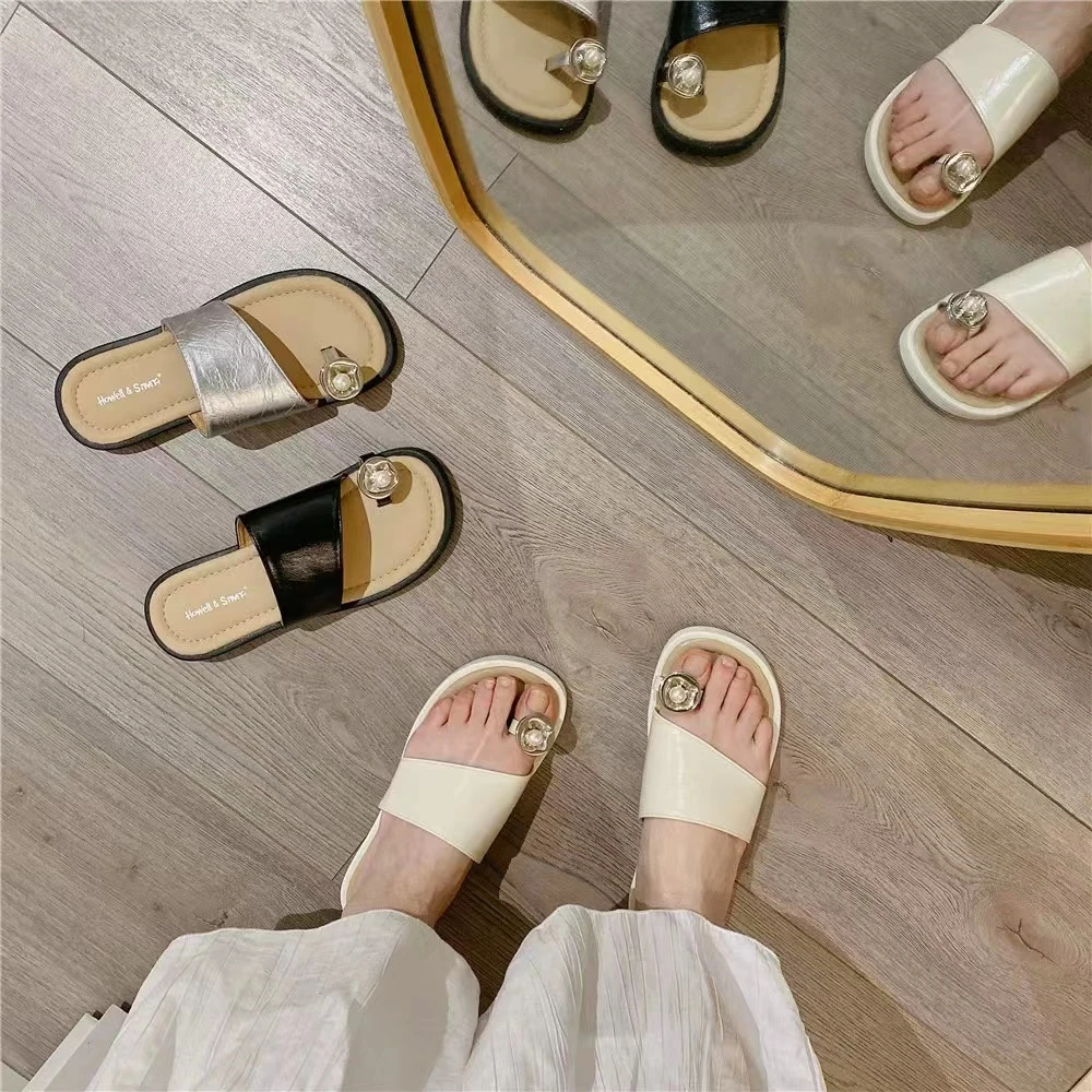 春款法式拖鞋女新款配裙子仙女风透气拖鞋665