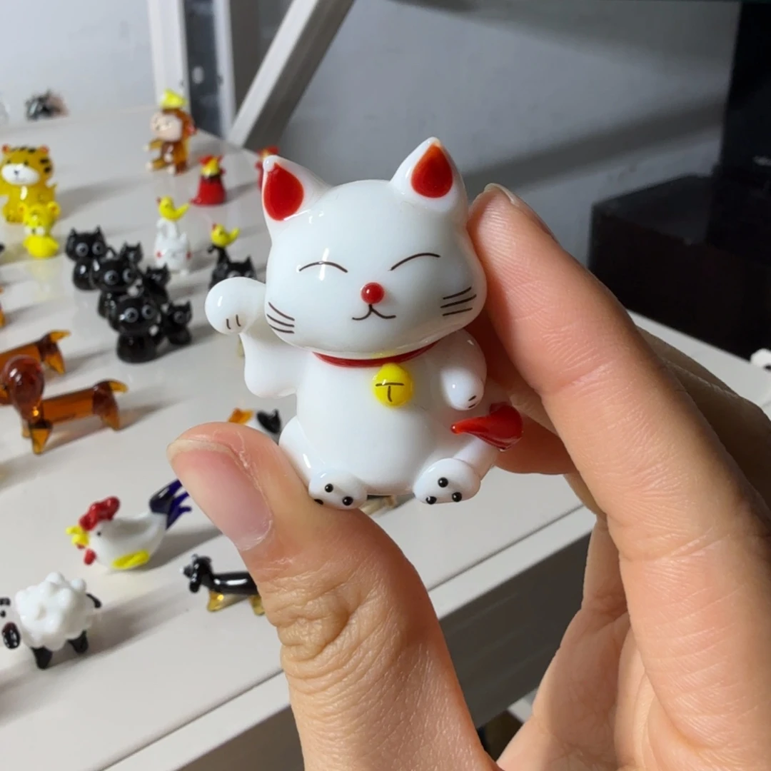 手工艺品琉璃招财猫