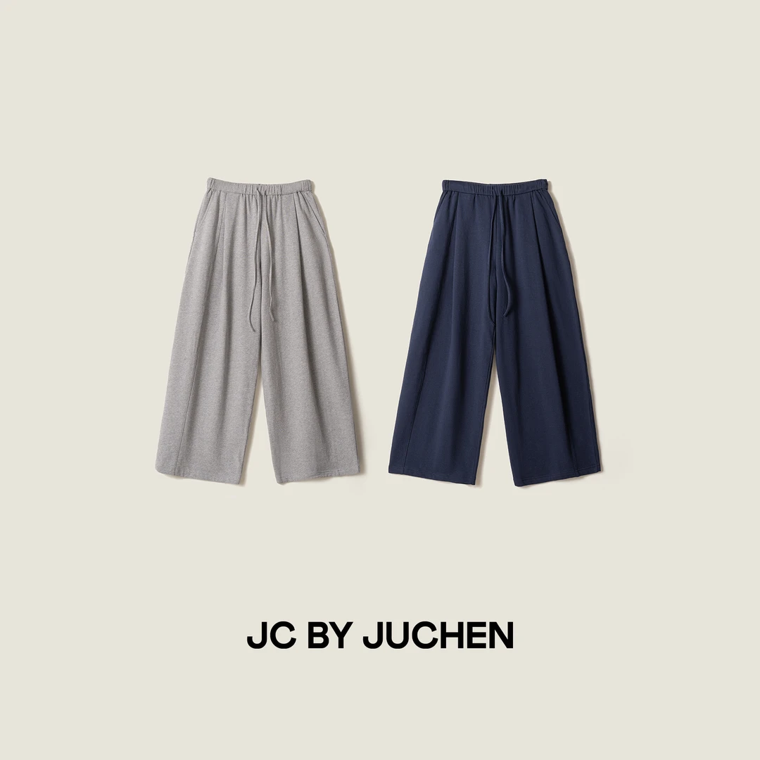 baggy卫裤松弛步调秋季宽松茧型立裁松紧腰女士休闲裤FW095220