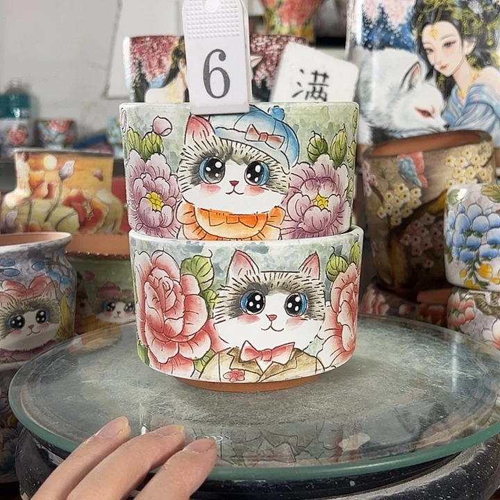 景德镇手绘花盆性价比超高