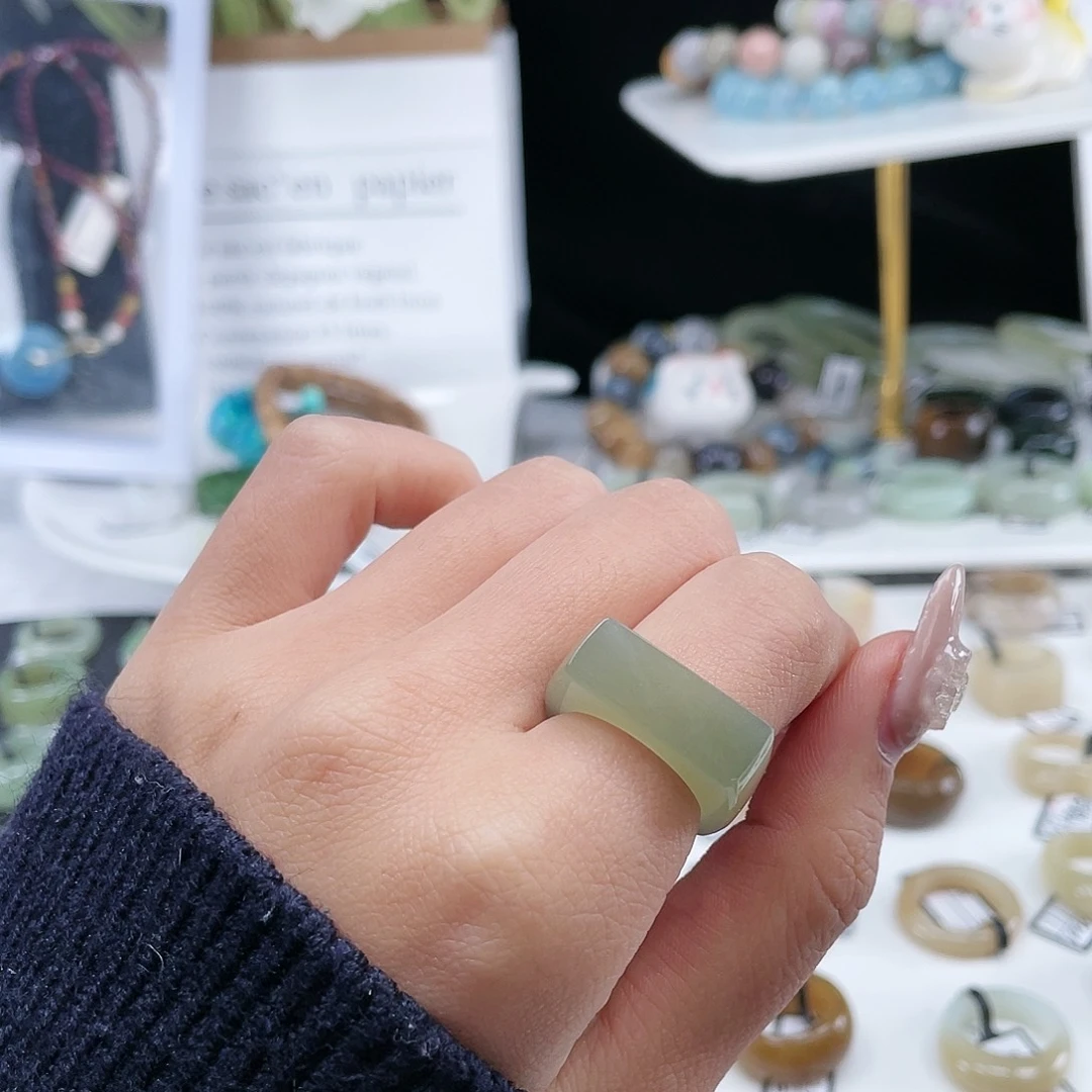 和田玉未镶嵌戒指P124清水马鞍16.4不退换