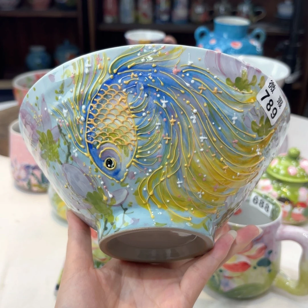 景德镇手绘高温釉下彩陶瓷茶具