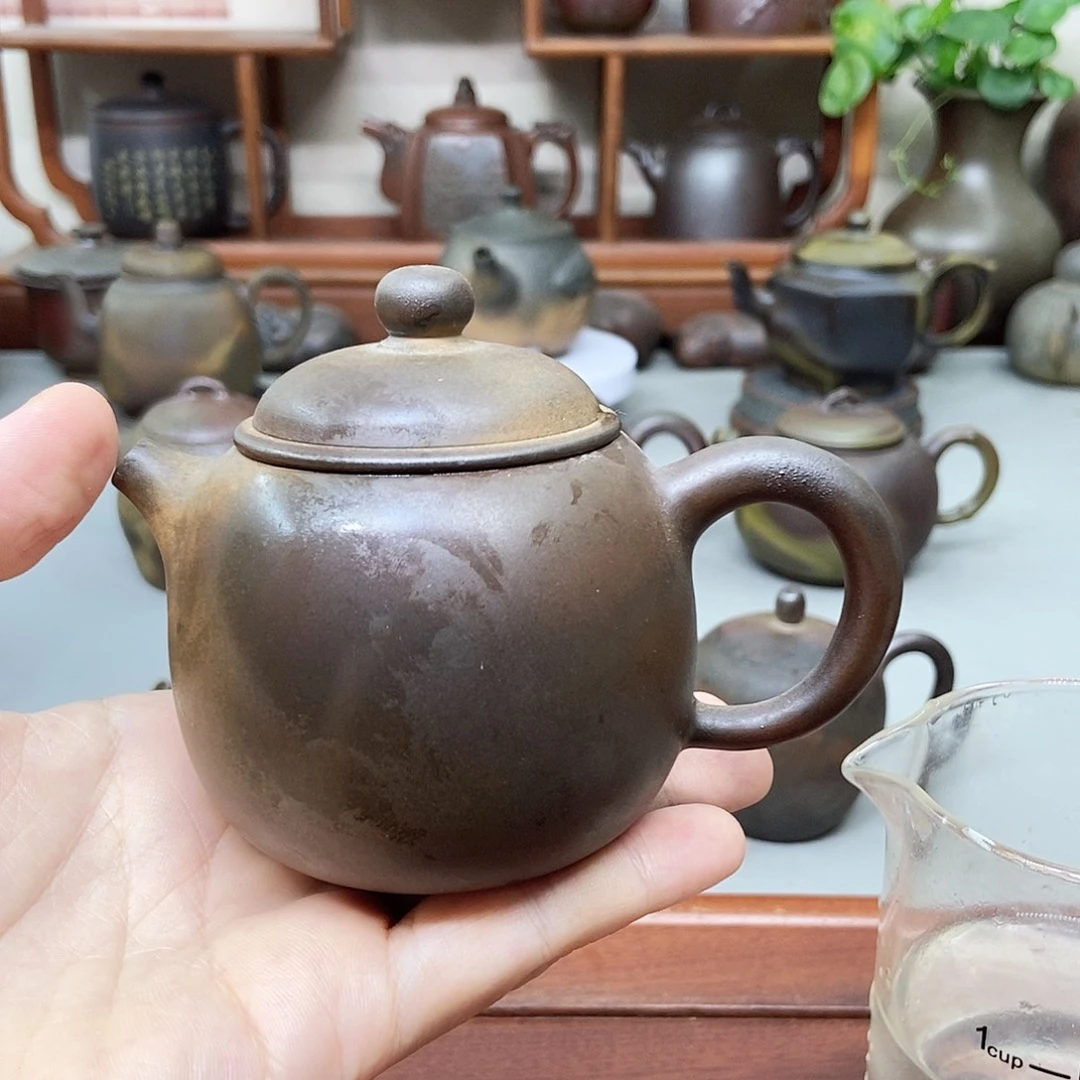 钦州坭兴陶柴烧壶160cc