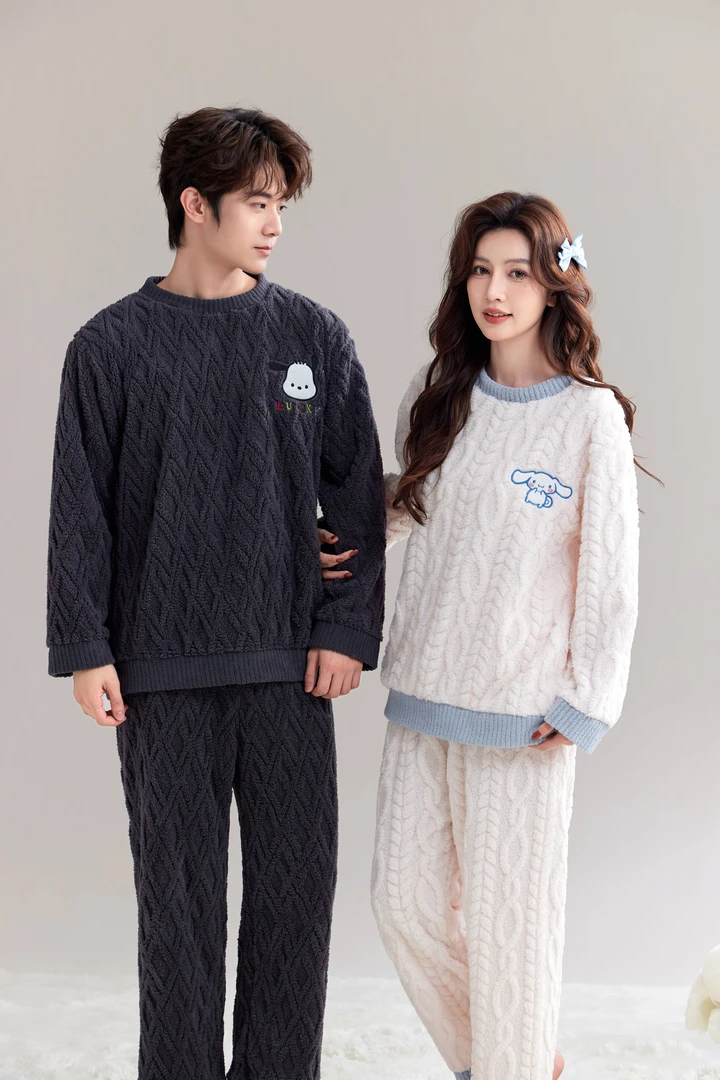 【双十一】可爱卡通少女睡衣情侣款秋冬季加绒舒适新款家居服