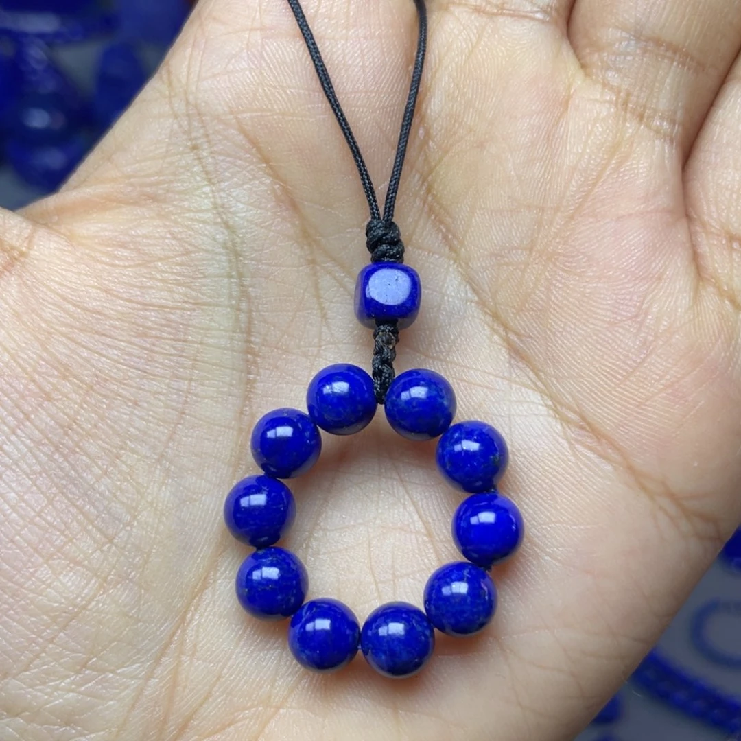 青金石未镶嵌7mm挂件配饰