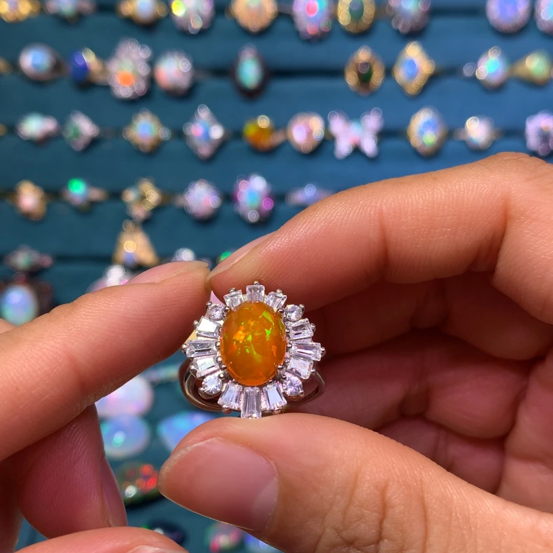 欧泊银S925镶嵌戒指款