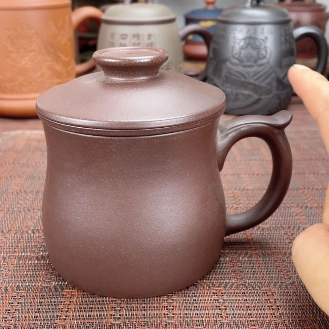 【闪购商品】茶杯紫砂宜兴原矿紫砂盖杯微瑕