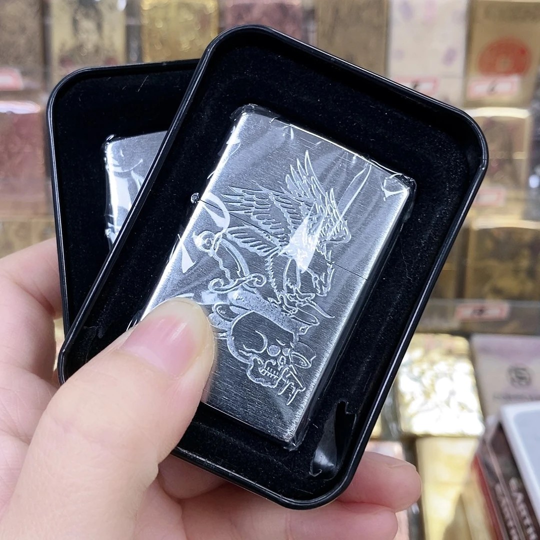 多***戒明铬拉丝骷髅打火机老恒星