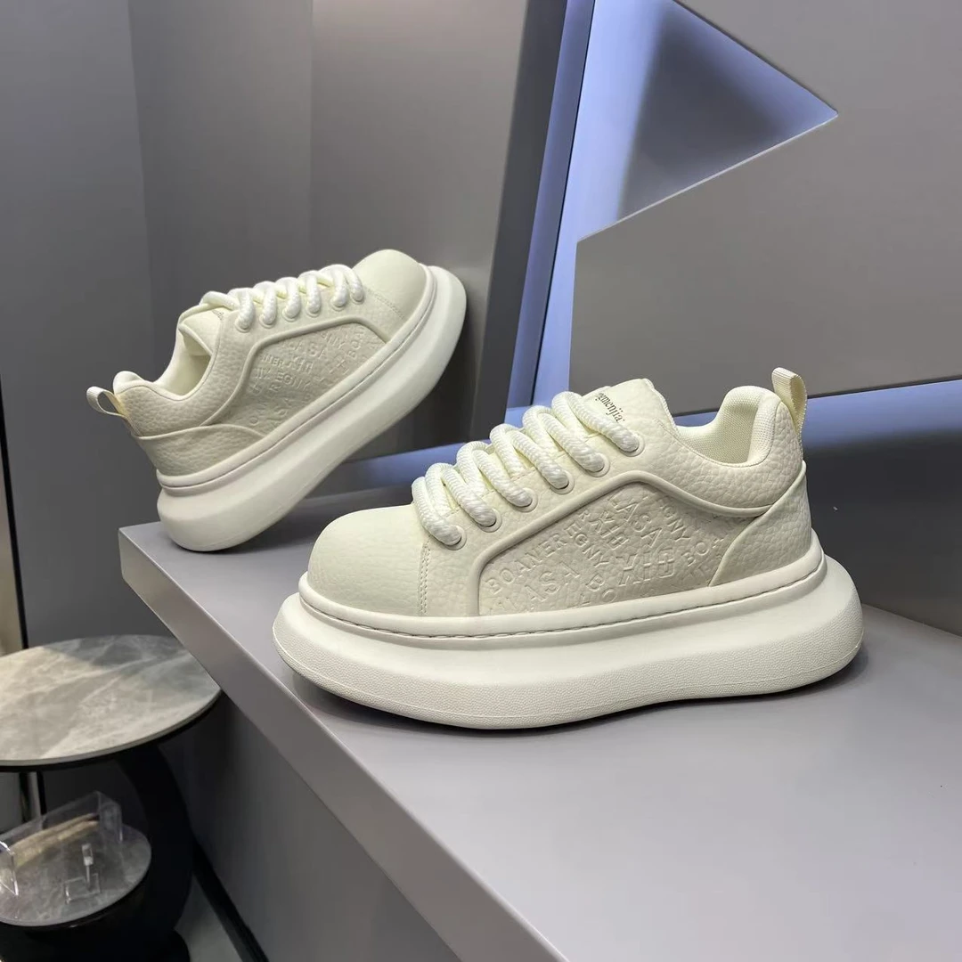 潮牌男鞋2025秋季新款厚底增高运动鞋子男士软底时尚百搭休闲板鞋