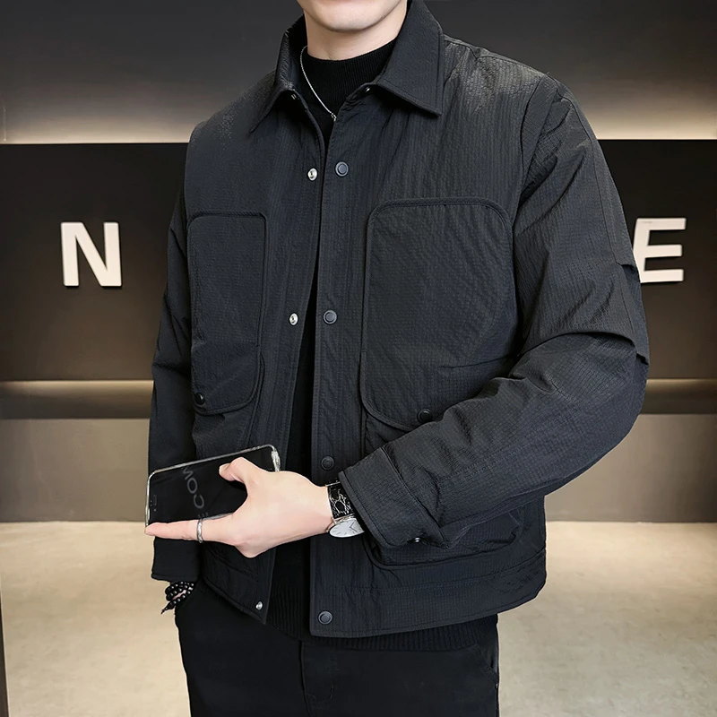 仓石一树潮牌港风休闲男士夹克秋冬新款宽松时尚百搭痞帅棉服外套