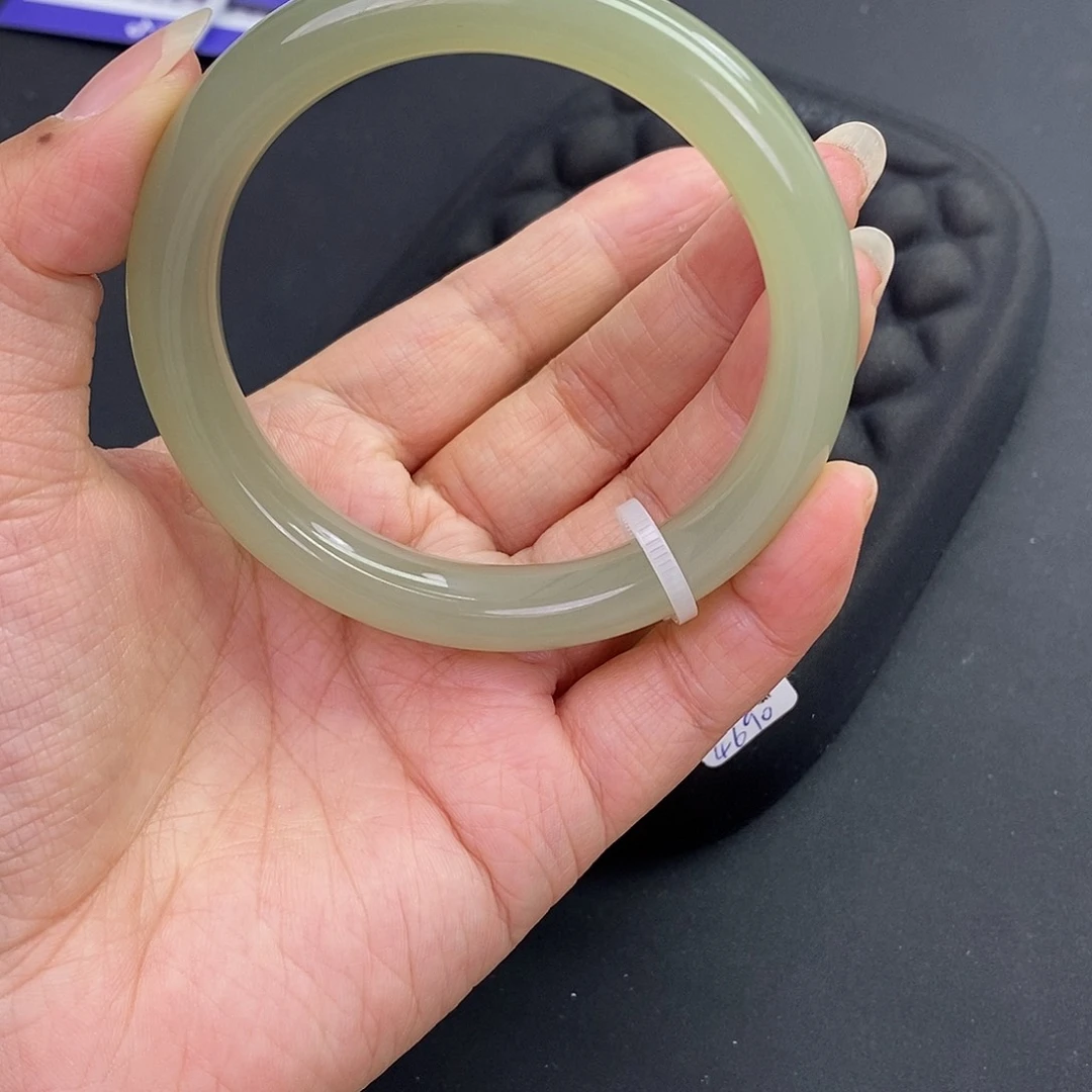 和田玉未镶嵌珠宝奇石和田玉手镯57.58