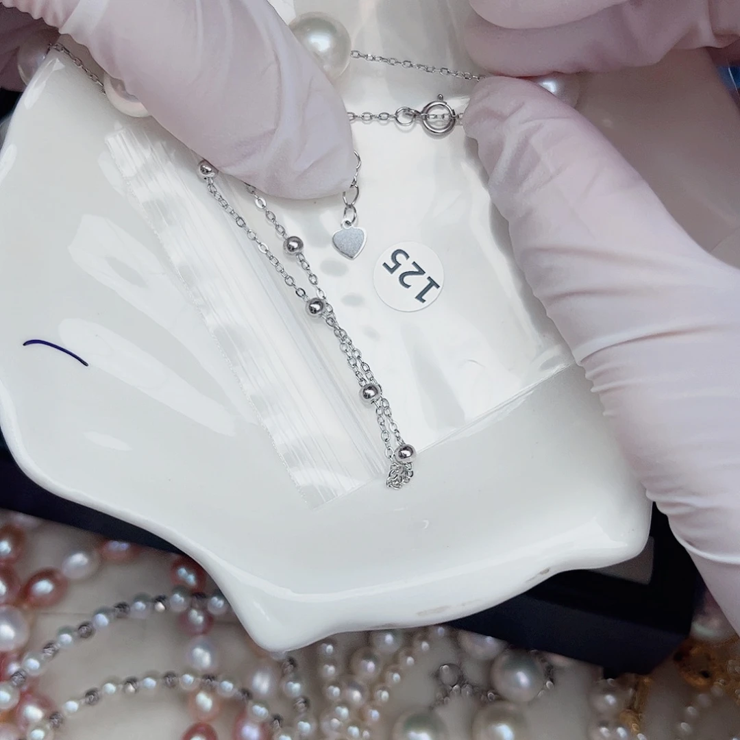 淡水珍珠银S925镶嵌颈饰
