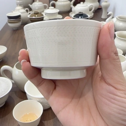 微瑕手工跳刀纹马蹄杯